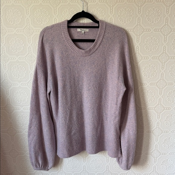 Madewell Payton Pullover Sweater in Coziest Yarn Heather Lilac Purple Size S - Picture 2 of 11